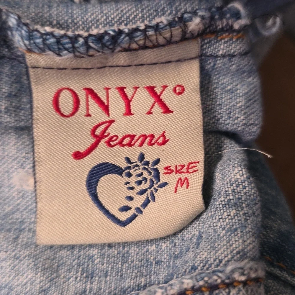 Vintage Y2K Euro Onix Denim Jacket Size M